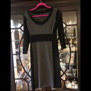 New Directions - Black & Grey Sweater Dress